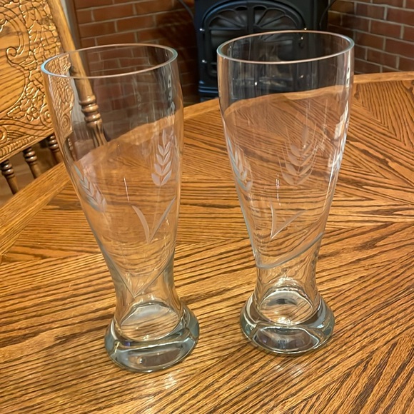 Etched Wheat Glasses (2) - Picture 1 of 7